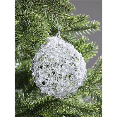 Подвеска световая «Снежок», 10 см, 10 LED, от батареек AG13×3, свечение белое