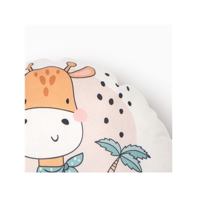 Подушка декоративная «Этель. Жираф», d=30 см, велюр