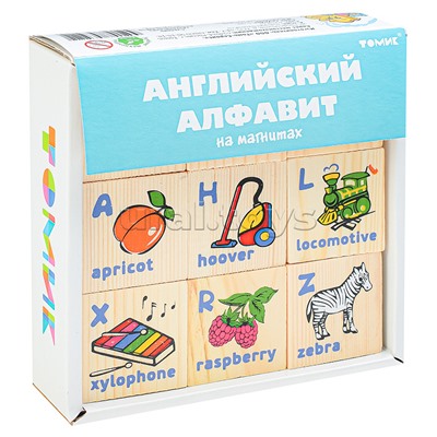 Сувенир "Английский" деревянный набор на магнитах (36 деталей)