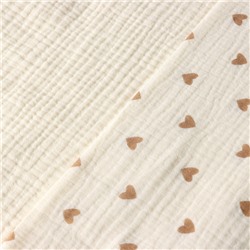 Набор пелёнок «Крошка Я» Heart, 130×110 см - 2 шт., муслин, хлопок 100%