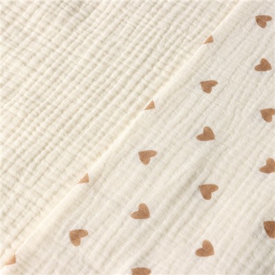 Набор пелёнок «Крошка Я» Heart, 130×110 см - 2 шт., муслин, хлопок 100%