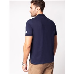 Футболка-поло из трикотажа "пике" с эластаном