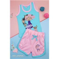 Комплект (майка, шорты) для девочки №SM206-6