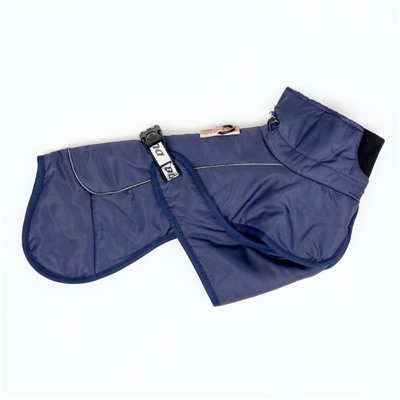 Попона для больших собак, мембранная ткань, размер 3XL (ДС 51, ОШ 50, ОГ 67-75 см), синяя