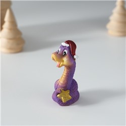 Фигурка полистоун «Фиолетовая змейка», 4×3×5 см, МИКС