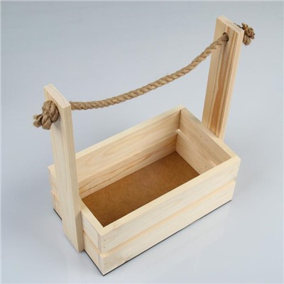 Подарочный ящик «Аром», деревянный, ручка - канат, набор 3 шт.