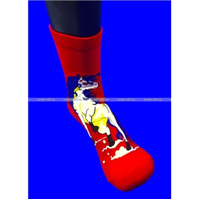 Носки универсальные ЦВЕТНЫЕ Символ 2026 года арт. 1861