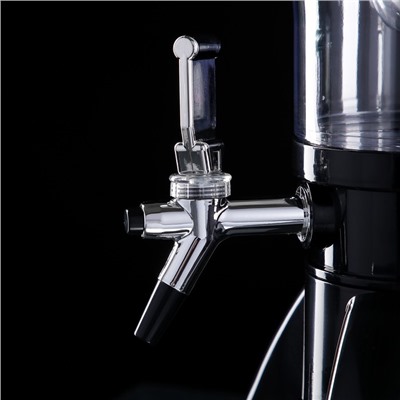 Башня пивная «Ракета», 3 л, колба для льда, 3 крана, пластик, чёрная
