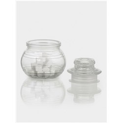 Банка для сыпучих «Бочка», 130 мл, 7×8.4 см, стекло, прозрачная