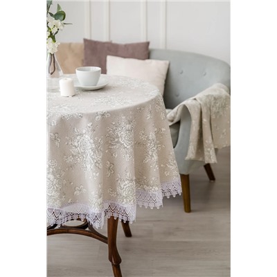 Натали Скатерть Скатерть Шантильи с кружевом круглая