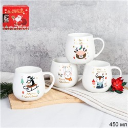 Кружка новогодняя 450 мл / H-1777 /уп 72/