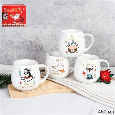 Кружка новогодняя 450 мл / H-1777 /уп 72/