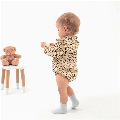 Блузка-боди для девочки MINAKU, рост 92-98 см, бежевая