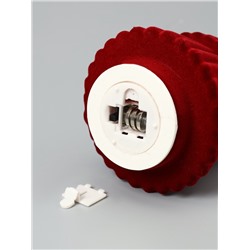 Фигура светодиодная «Ёлка красная бархатная», 5 LED, 23 см, от батареек AG13×3, свечение тёплое белое