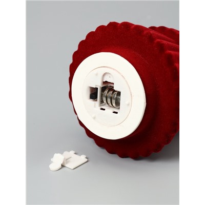 Фигура светодиодная «Ёлка красная бархатная», 5 LED, 23 см, от батареек AG13×3, свечение тёплое белое