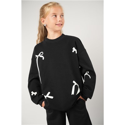 Свитшот оверсайз для девочки из футера трехнитки Happyfox