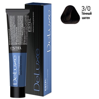 ЭстельDeLuxe Крем-краска для волос 3/0 Темный шатен 60 мл