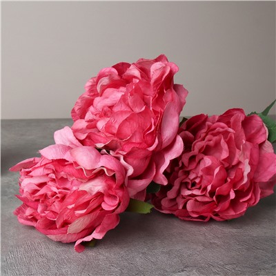 Цветок искусственный Пион букет 78 см / SK-01 /уп 2/300/ (Бежевый)