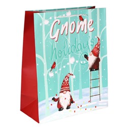 Пакет подарочный 26х32х12см Гномики / 5382L /уп 12/384/Новый год