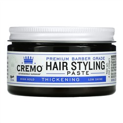 Cremo, Premium Barber Grade Hair Styling Paste, Thickening, 4 oz (113 g)
