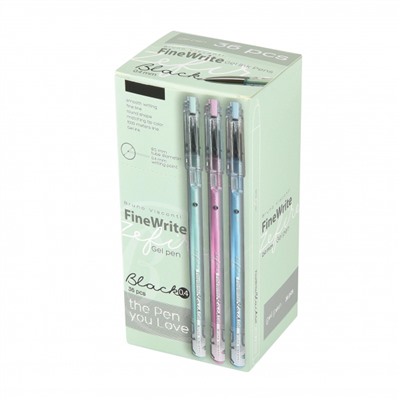 Ручка гелевая "FineWrite.Zefir" 0.4 мм черная 20-0392/42 Bruno Visconti