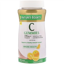 Nature's Bounty, C Gummies, Orange, 250 mg, 80 Gummies