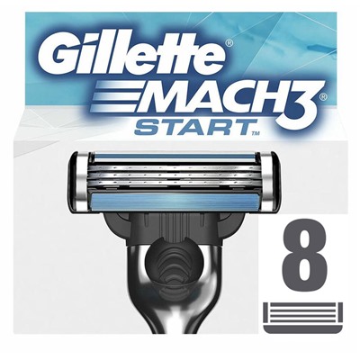 Кассеты для бритвы Dʤɪˈlett МАК-3 Start/Sport (8 шт.) (Оригинал)