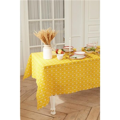 Скатерть «Доляна. Паутина», 145×200±3 см,100% п/э, рогожка 130 г/м