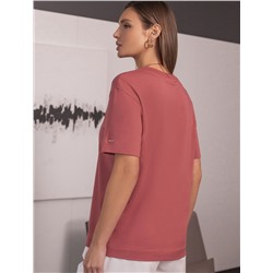 Свободная футболка из премиального хлопка с эластаном