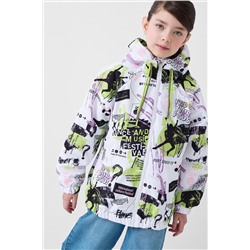 Куртка текстильная с полиуретановым покрытием для девочек (ветровка) PLAYTODAY, 1240308
