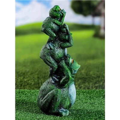 Садовая фигура из гипса «Лягушка пирамидка», 30×15×12 см