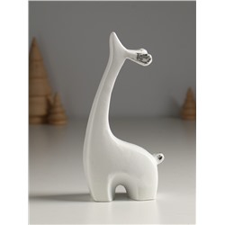 Фигурка «Оленёнок», 17.5×8.5×4.5 см, белый с посеребрением