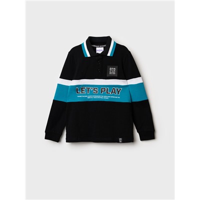 Джемпер трикотажный с воротником поло для мальчиков