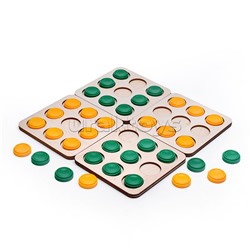 Настольная игра 15,5*15,5*5 "Пять шашек в ряд" дер.