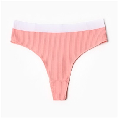 Трусы женские бразилиана MINAKU в рубчик, размер 40-42, розовые