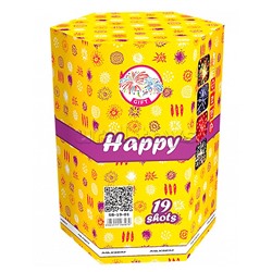 Батарея салютов "Happy" (1,2" х 19 залп.) * в кор. 8 шт. Срок до 01.02.30