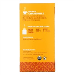 Equal Exchange, Organic Chamomile Herbal Tea, Caffeine Free, 20 Tea Bags, 0.85 oz (24 g)
