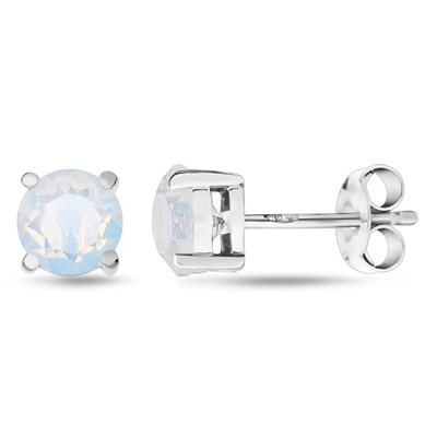 Серьги, лунный камень выращ., МЦВ2018