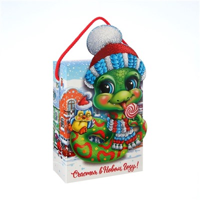 Подарочная новогодняя коробка «Сладкоежка», упаковка, 14×5.5×19 см