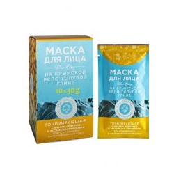 Маска Тонизирующая бело-голубая глина для нормальной и комби кожи (саше-пакет)