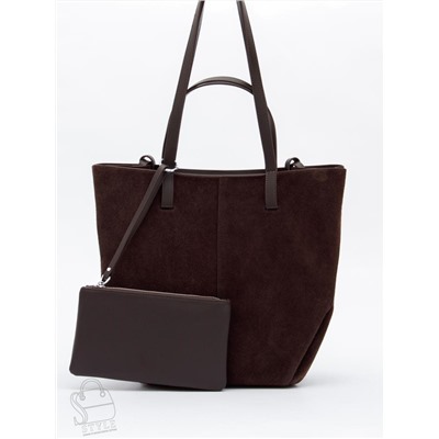 Сумка женская кожаная 2403YF d.coffee Polina&Eiterou