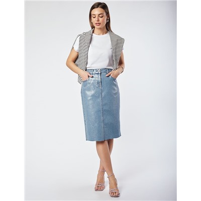 Юбка с металлизированным покрытием