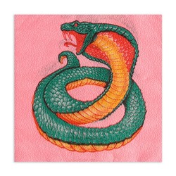 Салфетки бумажные «Змея на красном» 2 слоя, 33×33 см, 20 шт.