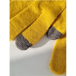 Перчатки женские, сенсорные, цвет желтый, уценка, арт.56.1146