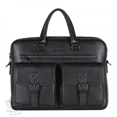 Портфель мужской кожаный 9946-3H black Heanbag
