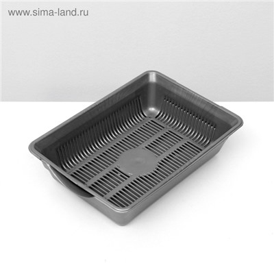 Туалет глубокий с сеткой 36×25×9 см, серый