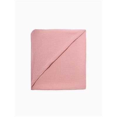 Полотенце - уголок муслиновое «Крошка Я», 75×75 см, хлопок 100%, пудровое