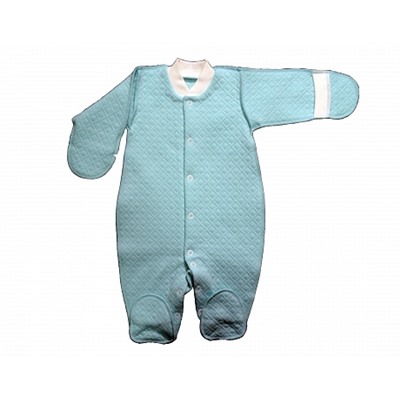 Комбинезон на кнопках, ручки-варежки, швы наружу (ИОК415)