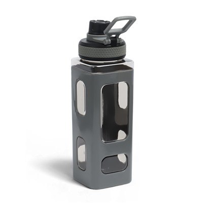 Спортивная бутылка для воды «Гава», 700 мл, 23×7 см, серая