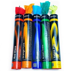 Дымовой фонтан - набор цветного дыма красный, синий, желтый, зеленый, оранжевый MA0511 / Mix (60 сек.)